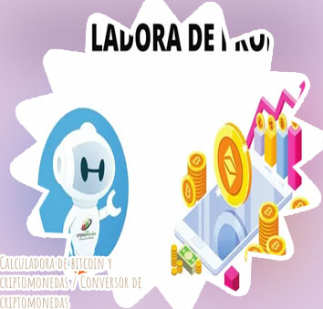 Calculadora convertidora de criptomonedas